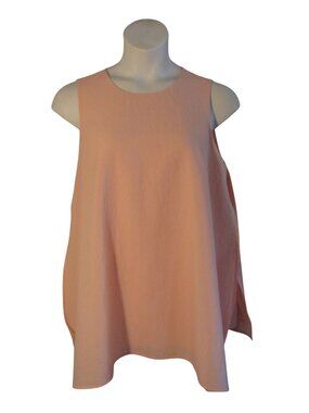 Lane Bryant 12 12W 0X Peach Flowing Tank Tunic Shirt Top